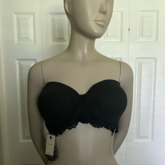 Lucky Brand Full Figure Convertible Strapless Bra Removeable Straps Wire sze 40C - Picture 4 of 16